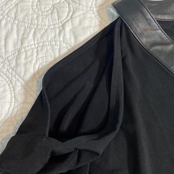 Michael Kors Cold Shoulder Black Top - Picture 5 of 9